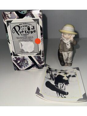 VTG Enesco Pretty As A Picture Figurine Practice Makes Perfect Kim Anderson 1995